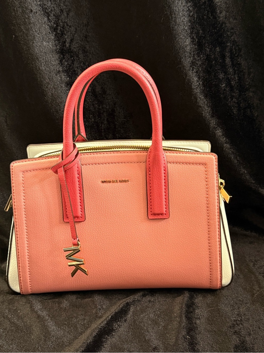Michael Kors Coral and Pink Leather Satchel